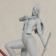 Unpainted 3D Figure Power Red Pansu Sexy Digital Sculpture Chainsaw Man Painting DIY Gift Colors 15.2 Cm 1:12