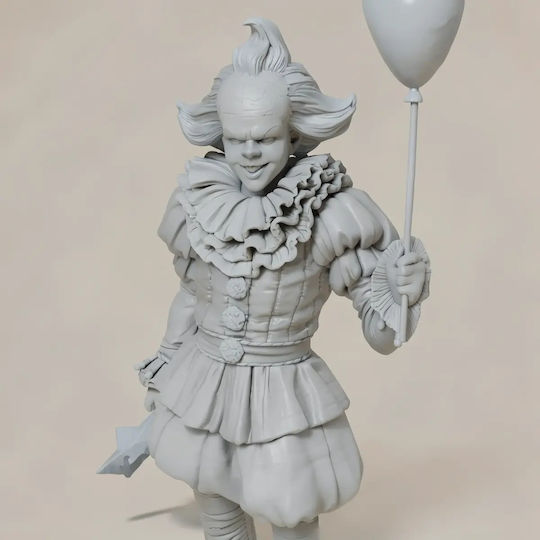 Unpainted 3D Figure Pennywise Floating Sewers 387mm Painting Diy Gift Colors 15.2 Cm 1:12