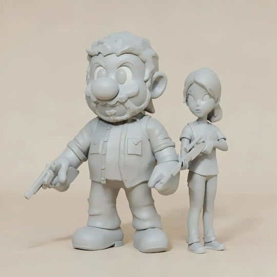 Figurină 3D Nevopsită Ultimul Dintre Noi Versiunea Super Mario Vopsire Diy Cadou Culori 15,2 Cm 1:12