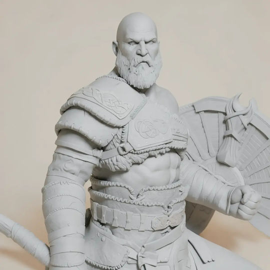 Άβαφη 3d Фигура Кратос Стоящ V4 3d Печатна Фигура Бог Война Боядисване Направи Си Сам Подарък Цветове 15,2 См 1:12