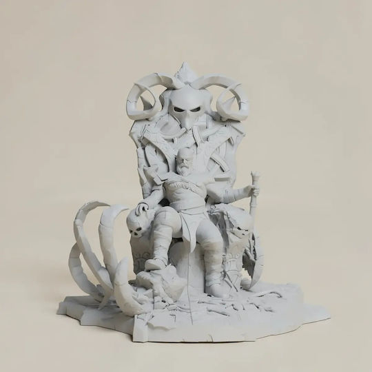 Небоядисана 3D Фигура Kratos On Throne Ready To V3 Бог На Войната Боядисване Направи Си Сам Подарък Цветове 15,2 См 1:12
