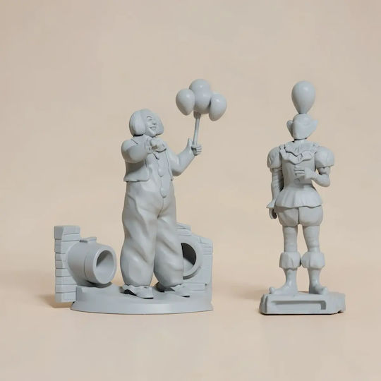 Unpainted 3D Figure Pennywise 80s Digital Painting DIY Gift Colors 30 Cm 1:6