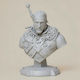Figurină 3D Nevopsită Geralt Bust 155mm Cap Demon The Witcher 3 Vopsire Diy Cadou Culori 15,2 Cm 1:12