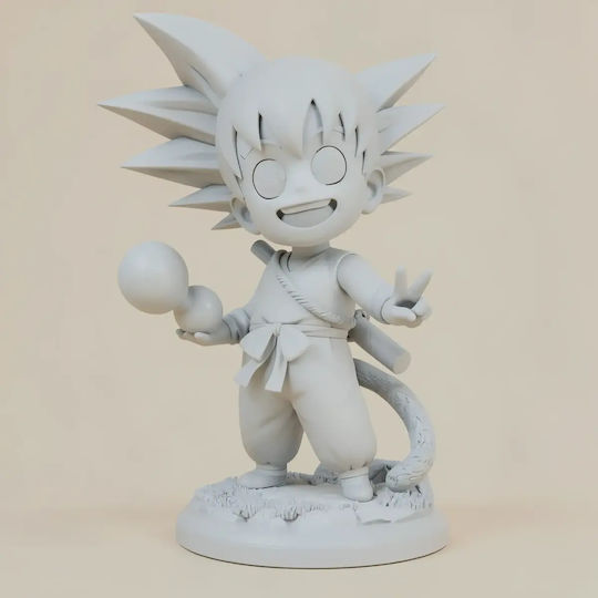 Unpainted 3D Figure Goku Dragon Ball Chibi 129mm Painting DIY Gift Colors 30 Cm 1:6