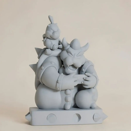 Unpainted 3D Figure Bowser Bowser From Super Mario Painting DIY Gift Colors 20 Cm 1:8