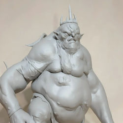 Άβαφη 3d Φιγούρα Goblin King From Hobbit Βάψιμο Diy Δώρο Χρώματα 30 Cm 1:6