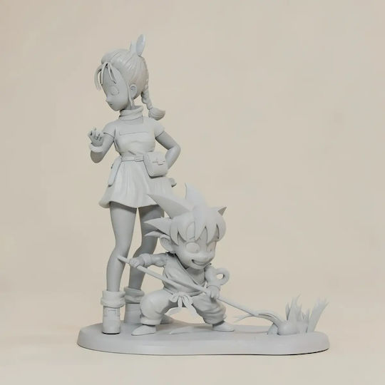 Άβαφη 3d Φιγούρα Goku Bulma From Dragon Ball Βάψιμο Diy Δώρο Χρώματα 20 Cm 1:8