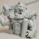Άβαφη 3d Sammelbare Figur Blade Wolf Pen Holder Basis Diy Δώρο Χρώματα 30 Cm 1:6