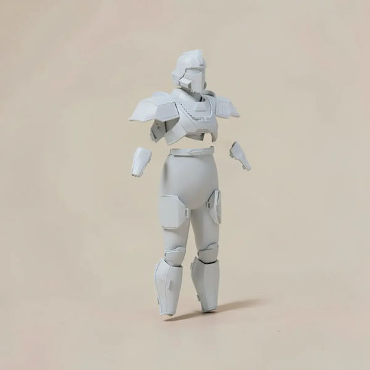 iLovePrints Sammelbare Figuren 3d Figur Cosplay Helldivers Hero Federation Rüstung Set Unbemalt Diy Geschenk Farben 15,2 Cm 1:12