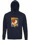 Bio-Baumwolle Unisex Kapuzenpulli One Punchman Saitama Vintage Poster Anime Manga Marineblau
