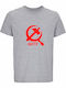 T-shirt Unisex " Asap Rocky Hammer Sickle Design " Grey Melange