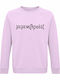 Bio-Baumwolle Unisex Sweatshirt Μιμινιβριάϊζ Griechisches Lustiges Zitat Rosa Cremé