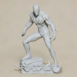 Άβαφη 3d Φιγούρα Spiderman 2099 Fire Base Βάψιμο Diy Δώρο Χρώματα 15,2 Cm 1:12
