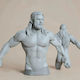 Unpainted 3D Figure Thor Naked NSFW Painting DIY Gift Colors 20 cm 1:8