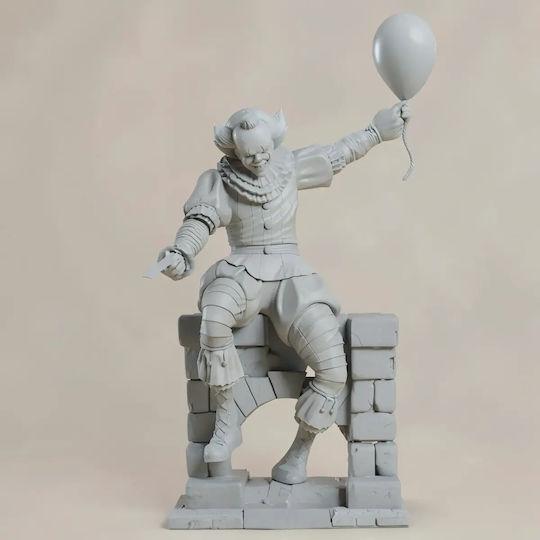 Unpainted 3D Figure Pennywise By Wall Painting DIY Gift Colors 30 Cm 1:6