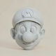Unpainted 3D Figure Cosplay Italian Red Plumber Super Mario Mask Painting DIY Gift Colors 30 Cm 1:6