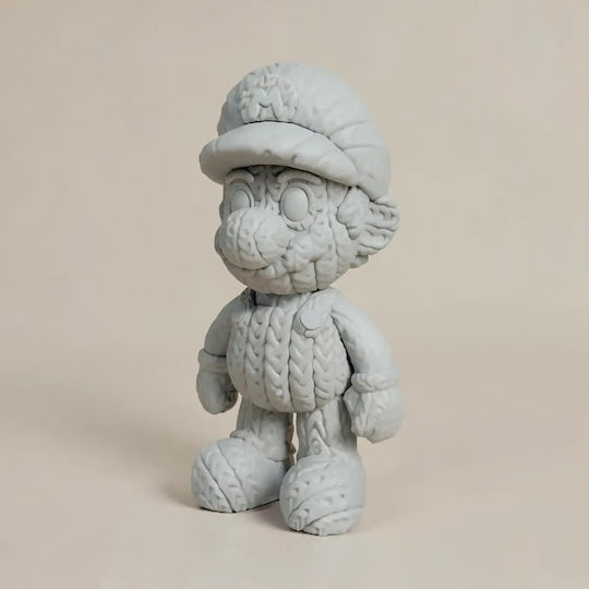 Unpainted 3D Figure Super Basic Knitted Super Mario Painting DIY Gift Colors 15.2 Cm 1:12