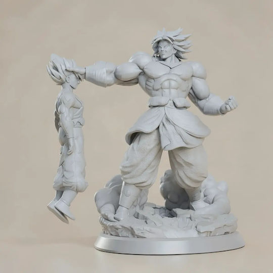 Небоядисана 3D Фигура Broly Killing Goku 3D Печат Модели Боядисване DIY Подарък Цветове 15,2 см 1:12