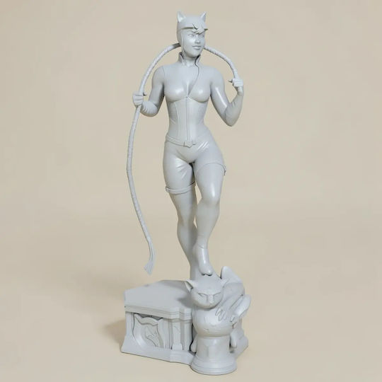 Unpainted 3D Figur Catwoman Auf Base Bemalt Diy Geschenk Farben 20 Cm 1:8