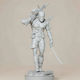 Unpainted 3D Deadpool Gun Figure Painting Diy Gift Colors 15.2 Cm 1:12