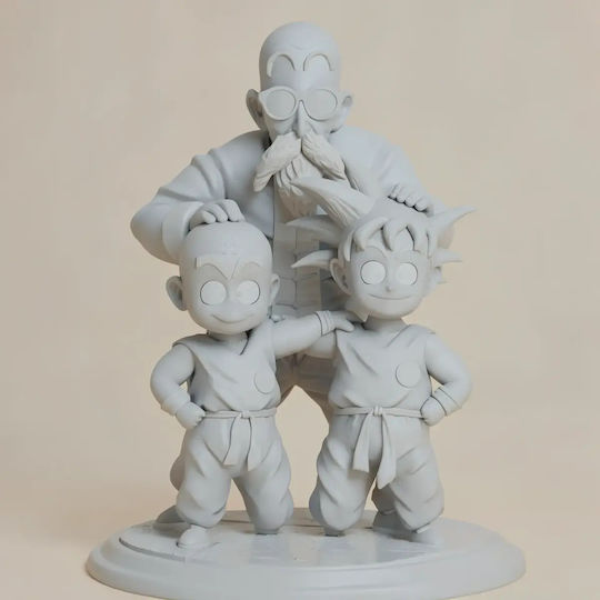 Небоядисана 3D Фигура Krilin Goku Kame School Боядисване DIY Подарък Цветове 30 см 1:6