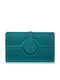 Large Leather Women's Wallet with RFID Green