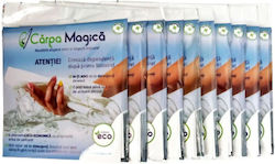 Set 10 Bucăți Țesături De Curățare Microfibră Universal Magic Cloth Albe 40x40 Cm Pentru Curățarea Suprafețelor
