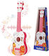 Chitară Jucărie Copii 3-8 Ani Mini Ukulele 4 Corzi Animale Cadou Băieți Fete Instrument Muzical Educațional 40 Cm Roz