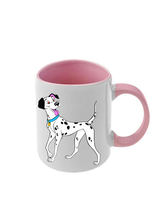 Κούπα Dalmatians Δαλματίας Ροζ Λαβή Εσωτερικό