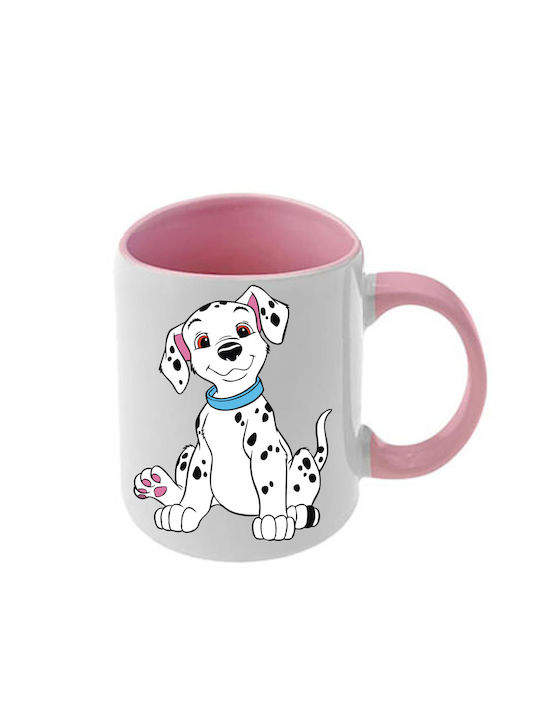 Κούπα Dalmatians Δαλματίας Ροζ Λαβή Εσωτερικό