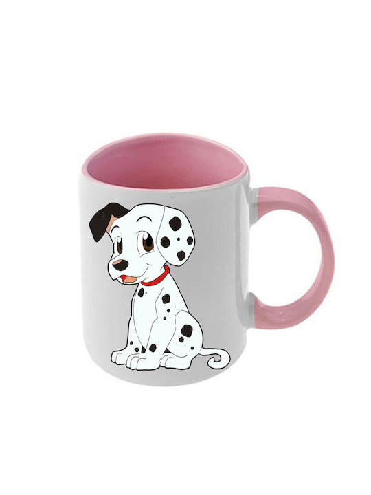 Κούπα Dalmatians Δαλματίας Ροζ Λαβή Εσωτερικό