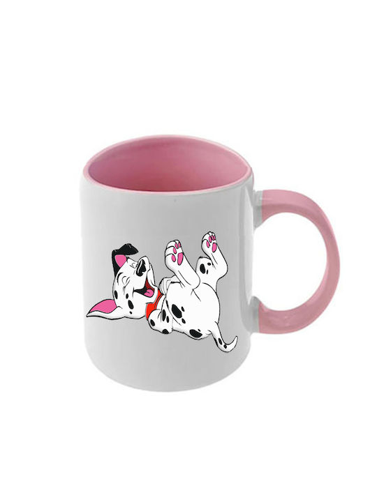 Κούπα Dalmatians Δαλματίας Ροζ Λαβή Εσωτερικό