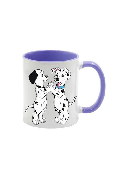 Κούπα Dalmatians Δαλματίας Λιλά Λαβή Εσωτερικό