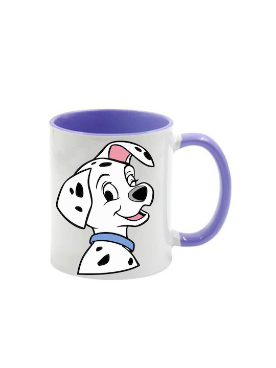 Κούπα Dalmatians Δαλματίας Λιλά Λαβή Εσωτερικό