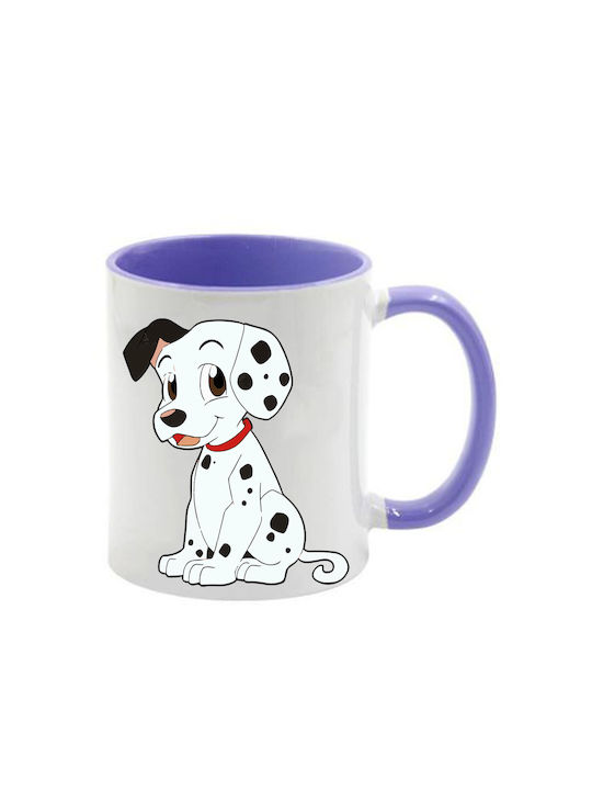 Κούπα Dalmatians Δαλματίας Λιλά Λαβή Εσωτερικό