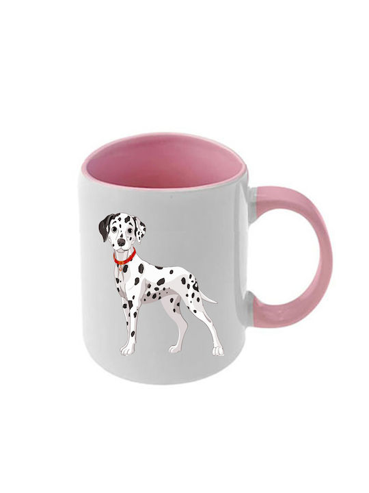 Κούπα Dalmatians Δαλματίας Ροζ Λαβή Εσωτερικό