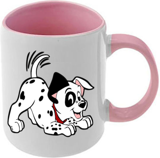 Mug Dalmatians Dalmatian Pink Handle Interior