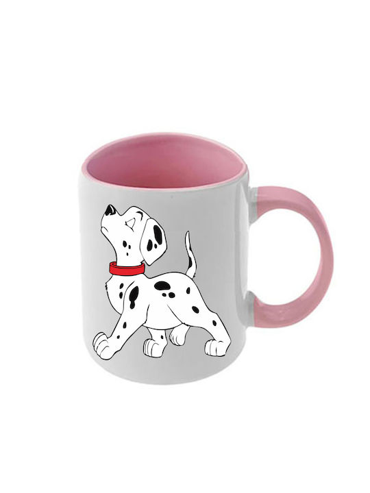 Κούπα Dalmatians Δαλματίας Ροζ Λαβή Εσωτερικό