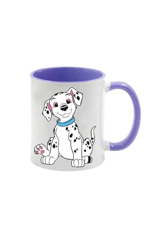 Κούπα Dalmatians Δαλματίας Λιλά Λαβή Εσωτερικό