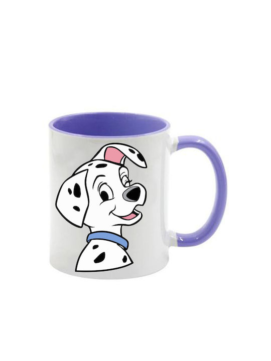 Κούπα Dalmatians Δαλματίας Λιλά Λαβή Εσωτερικό