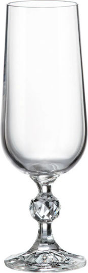 Crystal Bohemia Set Of Crystal Goblet Champagne Glasses 180ml 6 Pieces