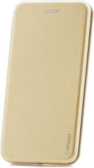 Book Piele Artificială / Piele Auriu Huawei Nova 5T / Honor 20