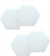 Audiodesigner Ecobaffle Hexagon Lato Звукопоглъщащи Панели за Таван 35cm 1.27 кв.м Бели 4 Бройки