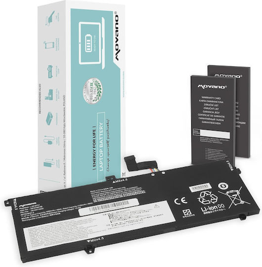 Movano Συμβατή Μπαταρία για Lenovo ThinkPad Thinkpad X13, X390, X395 με 4220mAh