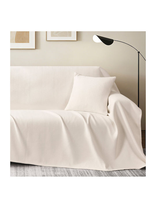 Liolios Home Regata Ριχτάρι Πολυθρόνας Chenille 180x150εκ. Off White