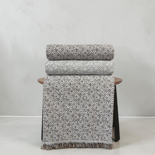 Linea Home Regina Sofa Throws 2 Seater 180x240cm Mocha