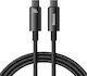 Baseus Cawj040101 USB-C USB-C кабел 240W 480Mb/s 2m Черен Сив Сив Сребрист