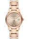 Burberry Дамски Часовник 34mm Кварцов с Розово Злато Метална Верижка