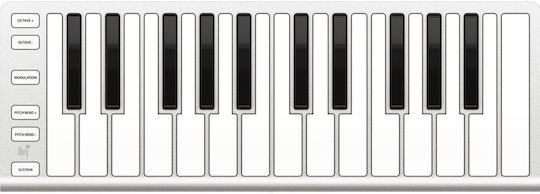 ESI Midi-Tastatur mit 25 Tasten Schwarz