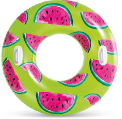 Colac de înot colorat Tropical cu imprimeu de pepene verde 107 cm Ix56261